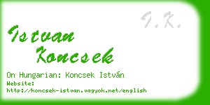 istvan koncsek business card