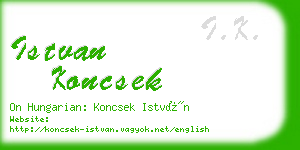 istvan koncsek business card